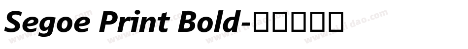 Segoe Print Bold字体转换